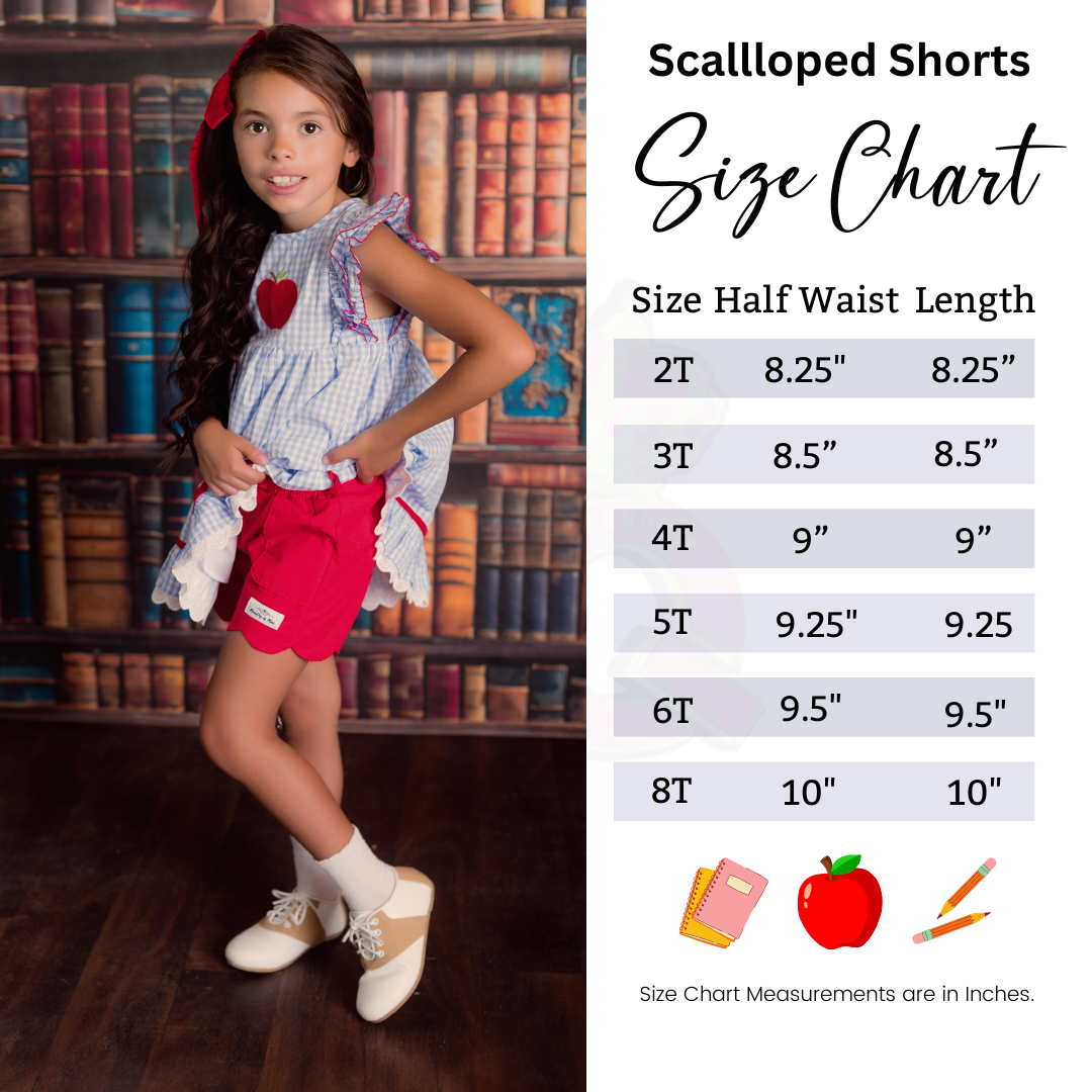 Back to School Apple Dress and Shorts Set