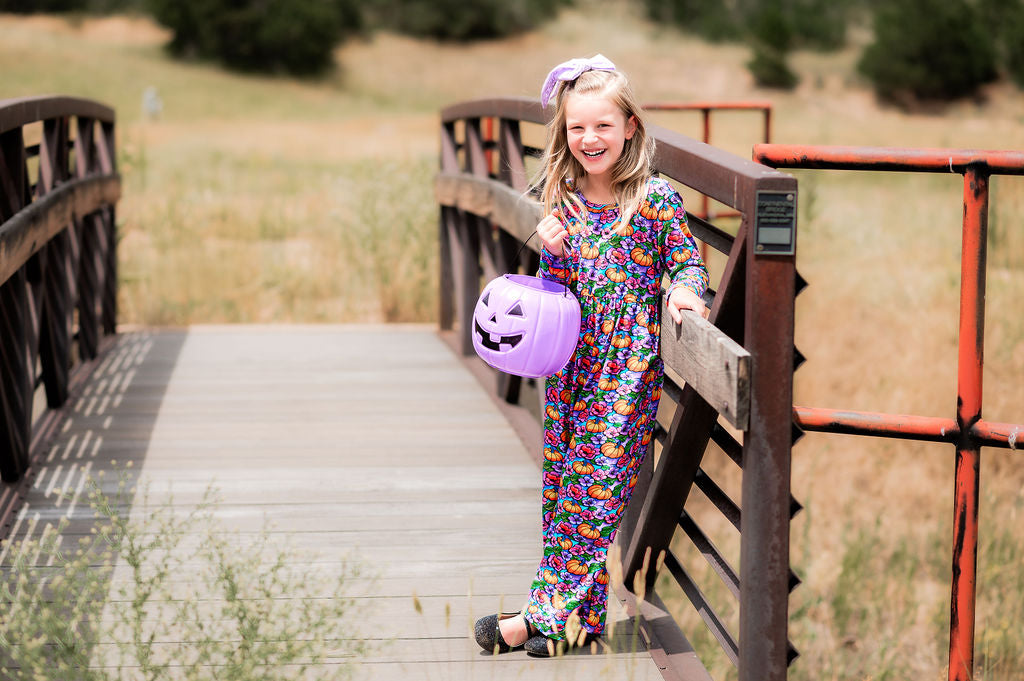 Pumpkins and Peonies Leggy Romper