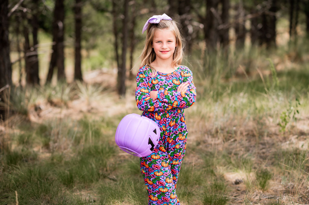 Pumpkins and Peonies Leggy Romper