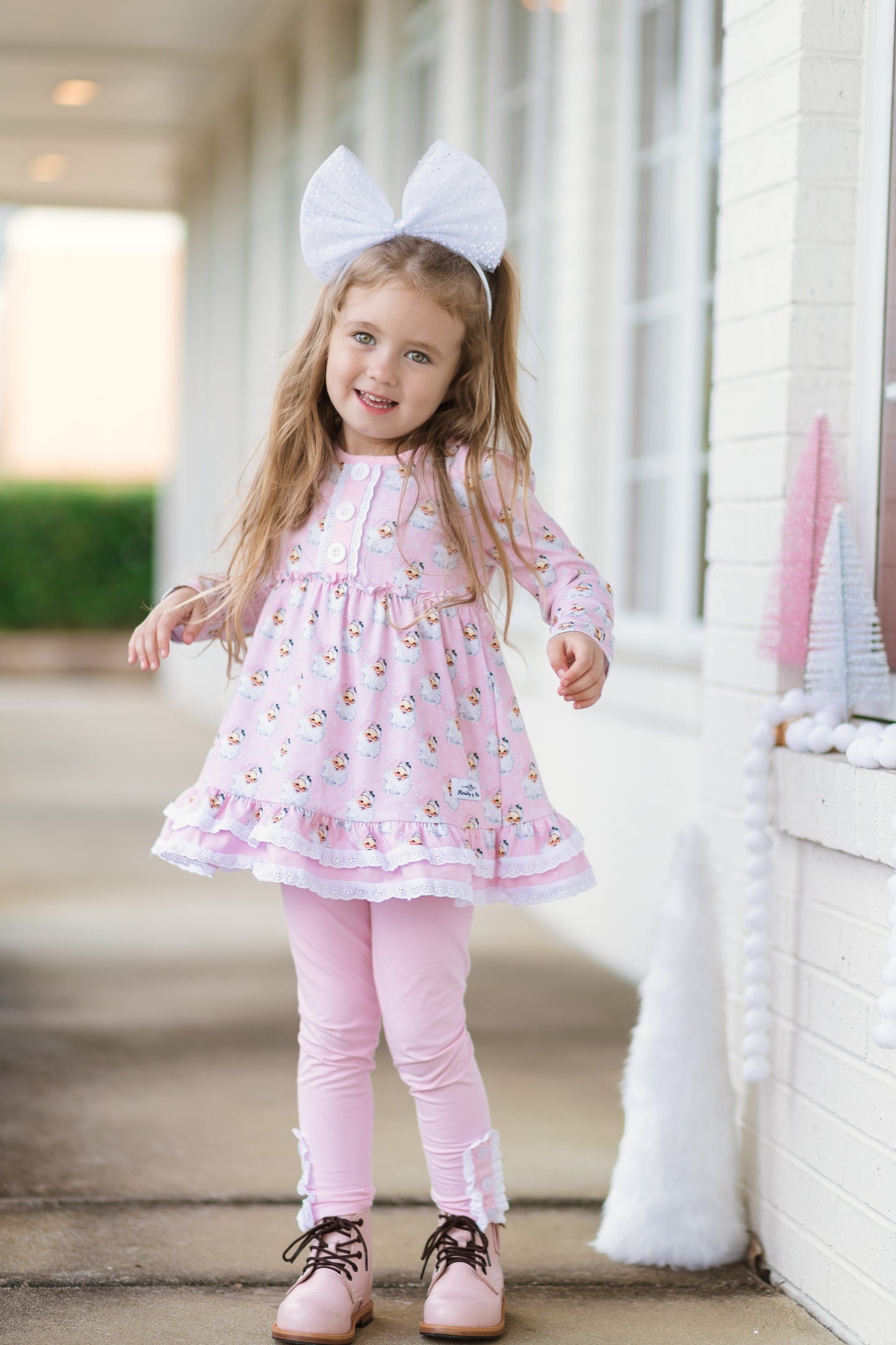 Pink Santa Tunic Set