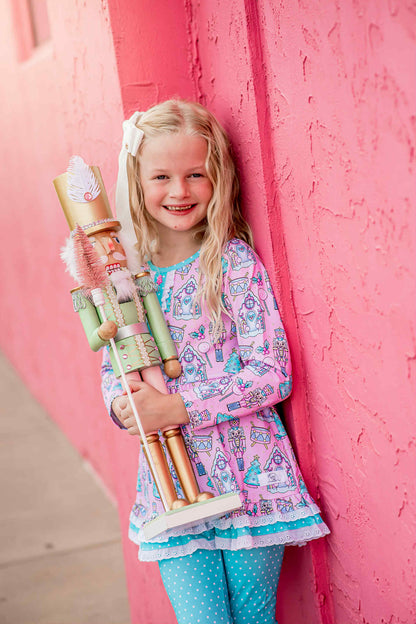 Pink Nutcracker Holiday Playset