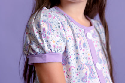 Floral Unicorns Tunic Set