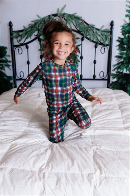 Holiday Tartan Plaid Long Sleeve Pajama Set