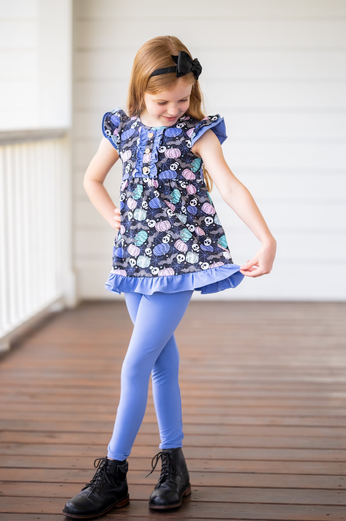 Skeleton Spooky Halloween Tunic Set