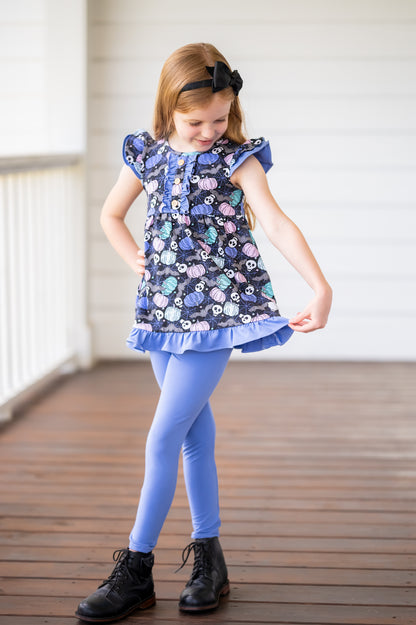 Skeleton Spooky Halloween Tunic Set