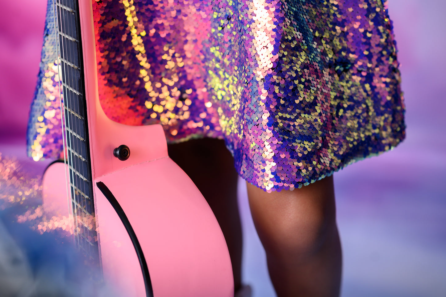 Purple Sequin Party Dress