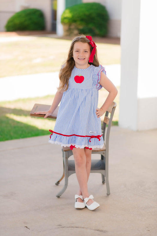 Back to School Apple Dress and Shorts Set