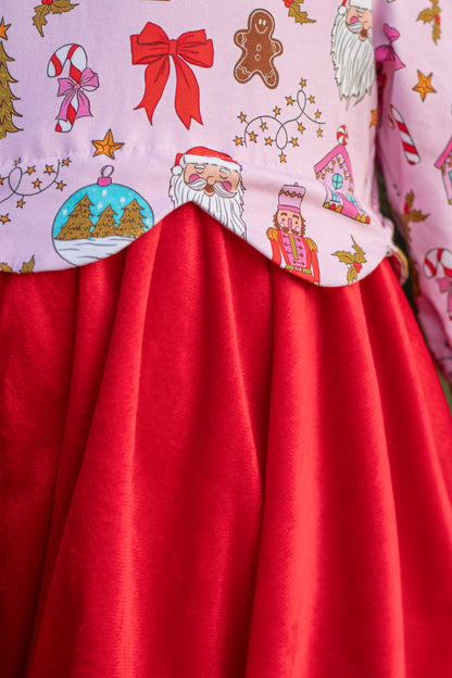 Nutcracker Velvet Dress