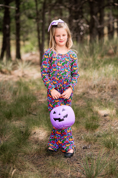 Pumpkins and Peonies Leggy Romper