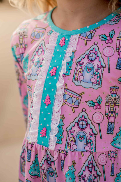 Pink Nutcracker Holiday Playset