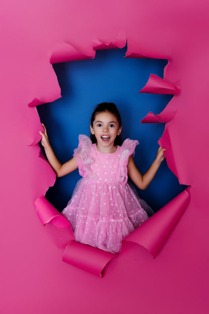 Valentine Hearts Pink Tulle Dress